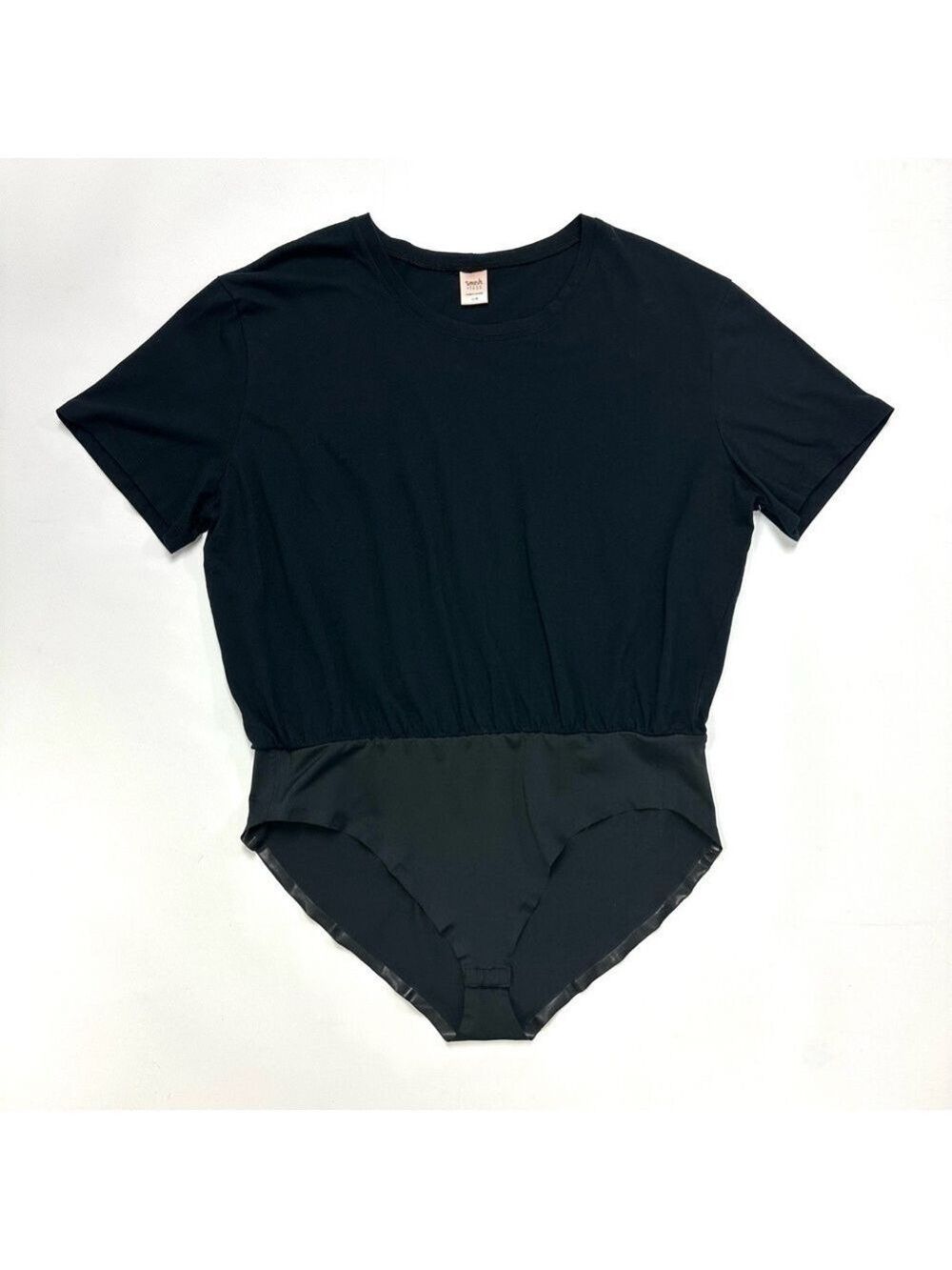 Smash + Tess black The T shirt bodysuit short sleeve cotton top bodysuit Large